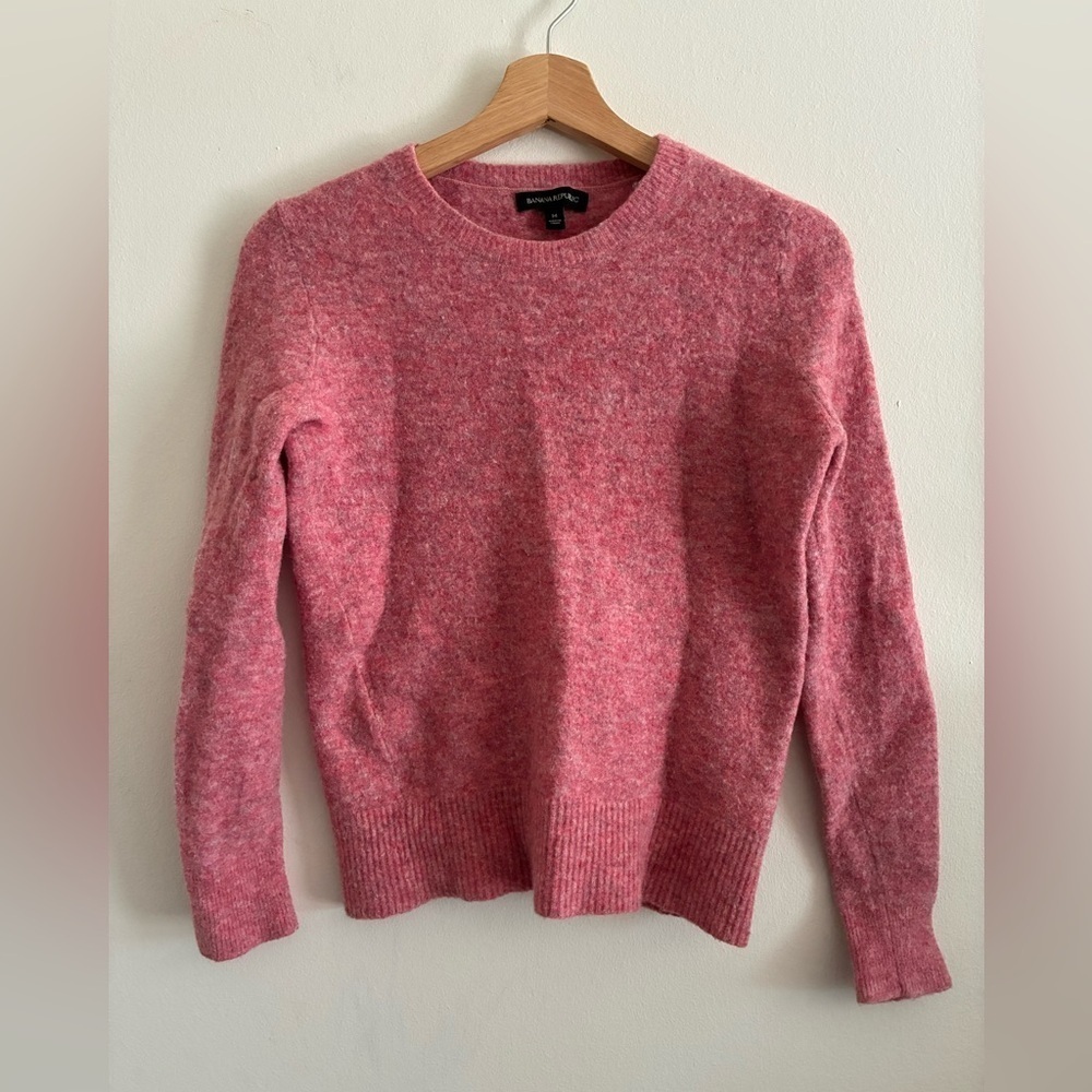 Banana Republic Sweater Medium Wool Blend Pink